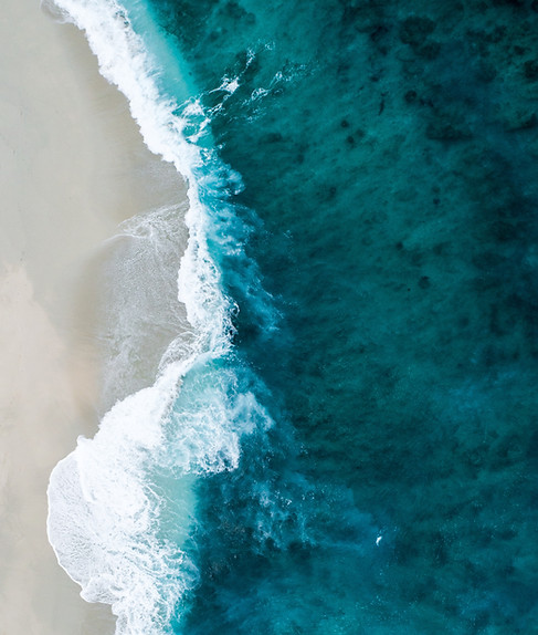 Aerial view of waves